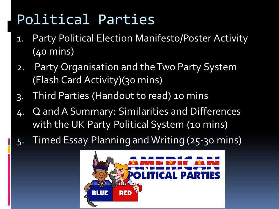 Selecting a political party essay